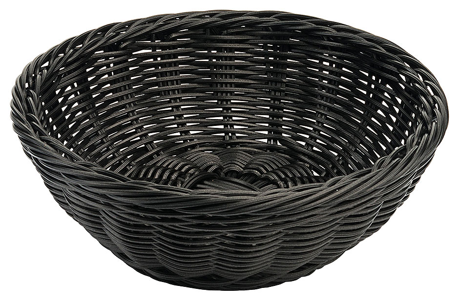 Polyrattan Korb rund Ø 17 cm - schwarz Polyrattan Korb rund Ø 17 cm - schwarz