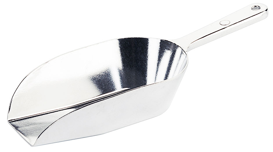 Schaufel aus Aluminium - Maße 15,0 x 9,0 cm - Länge 25,0 cm - Volumen 0,25 Liter