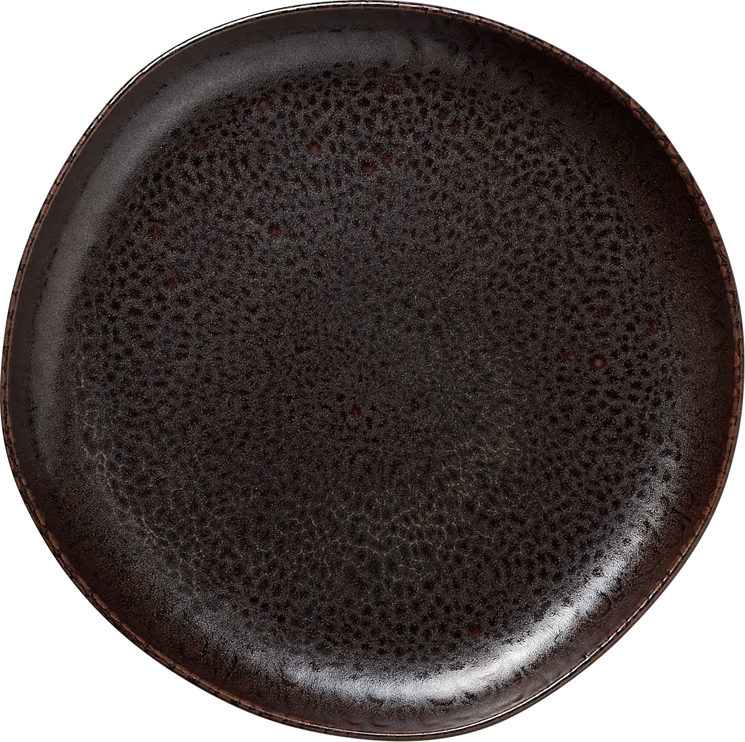 ROCKZZERO® Teller, flach, Ø 22 cm, Serie metallic brown