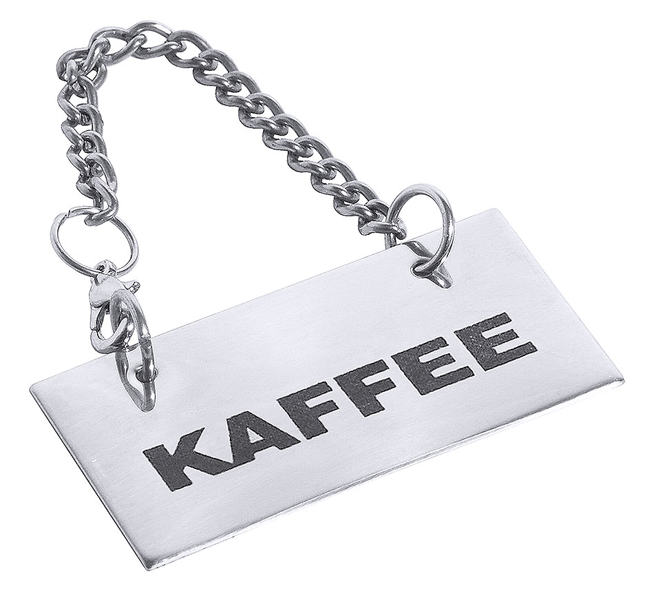 Schild für Kannen: KAFFEE Schild für Kannen: KAFFEE