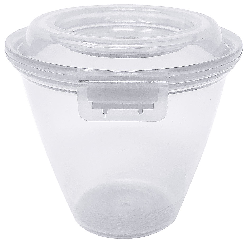 Mehrwegbehälter weiß - 365ml - mit Klappdeckel