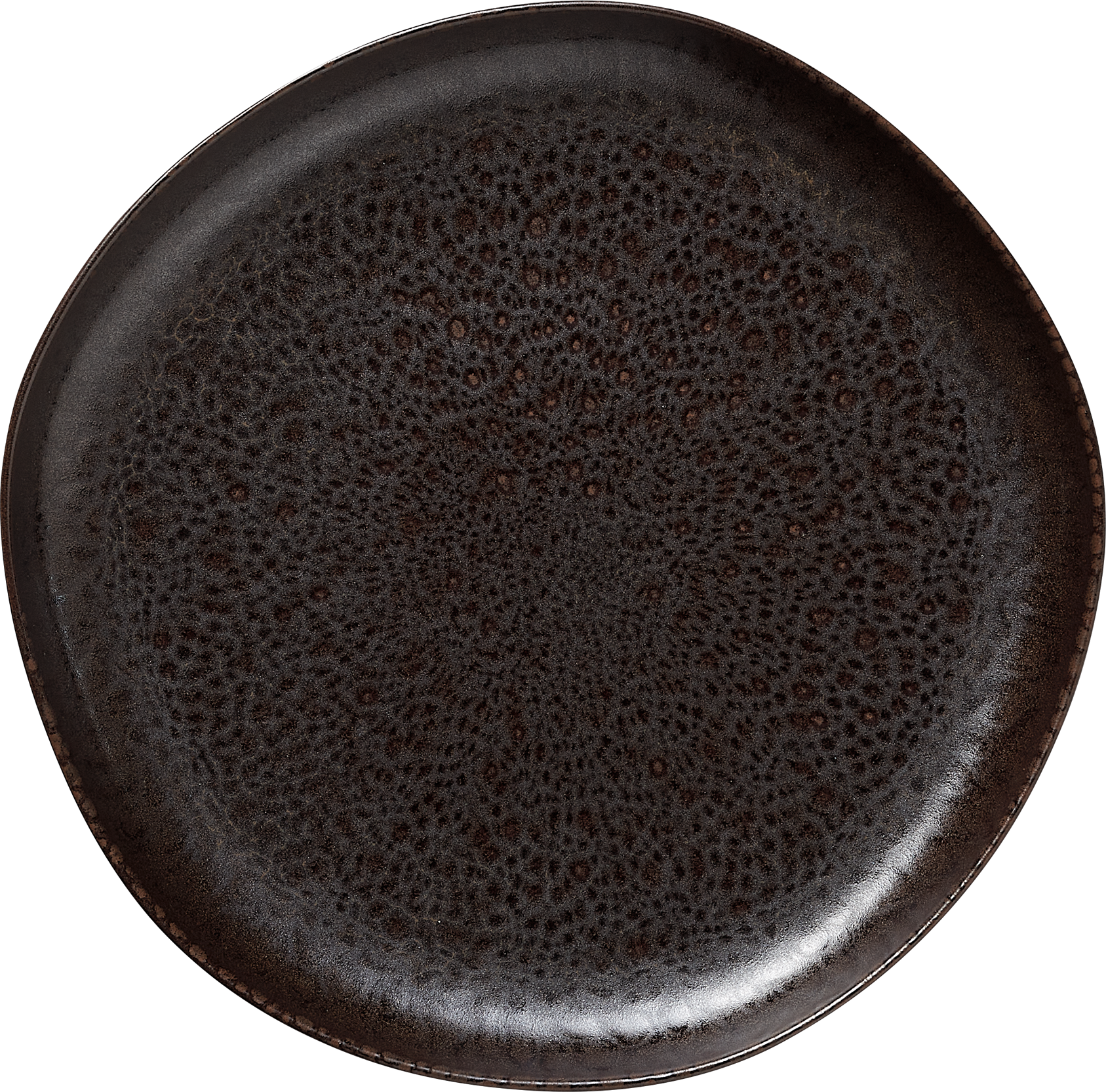 ROCKZZERO® Teller, flach, Ø 28 cm, Serie metallic brown
