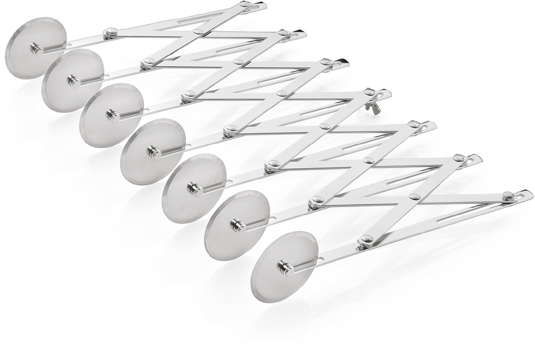 Teigschneider mit sieben Rädchen aus Edelstahl Teigschneider mit sieben Rädchen aus Edelstahl