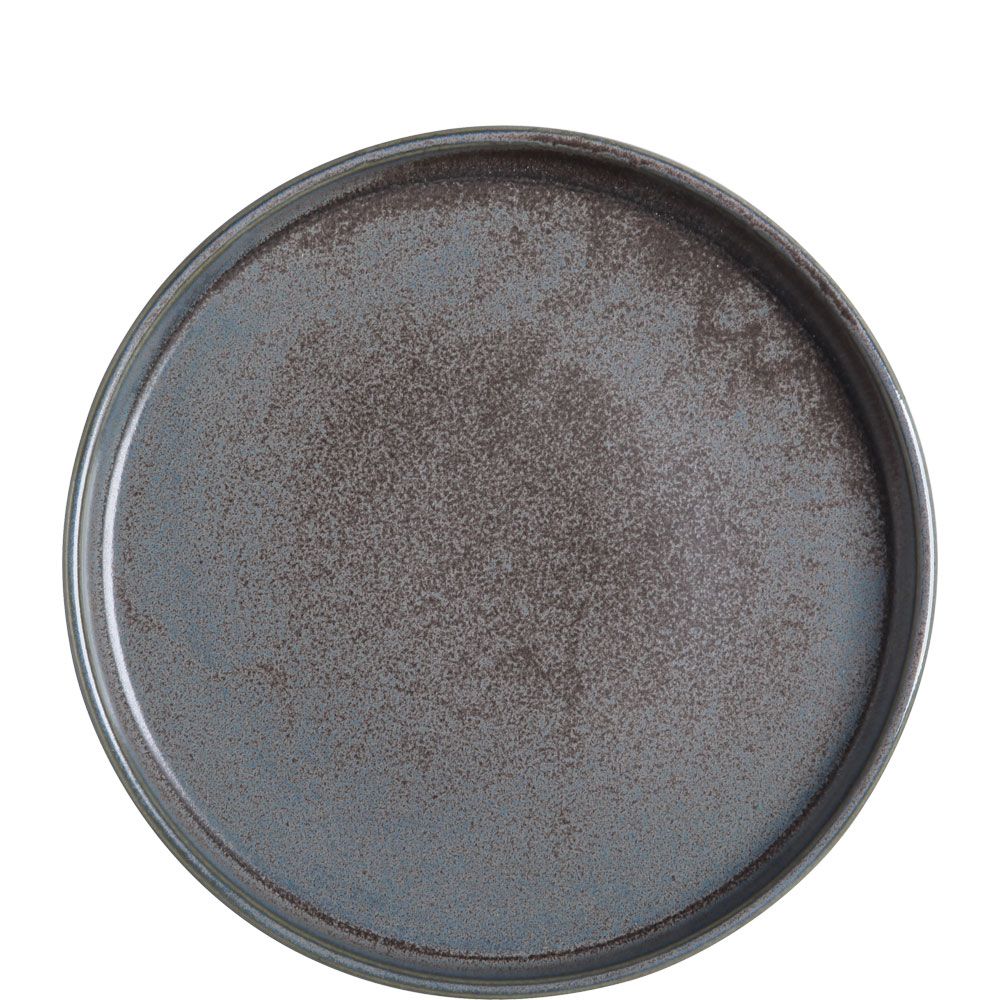Teller flach Ø 210 mm, Serie Rusty, in Grautönen