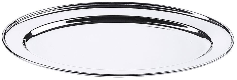 Bratenplatte oval - flach - 35,0 x 22,0 cm - Höhe 1,6 cm