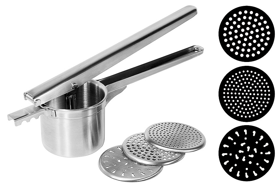 Spätzlepresse - Kartoffelpresse Ø 8,0 cm - Länge 36,0 cm - Volumen 0,4 Liter