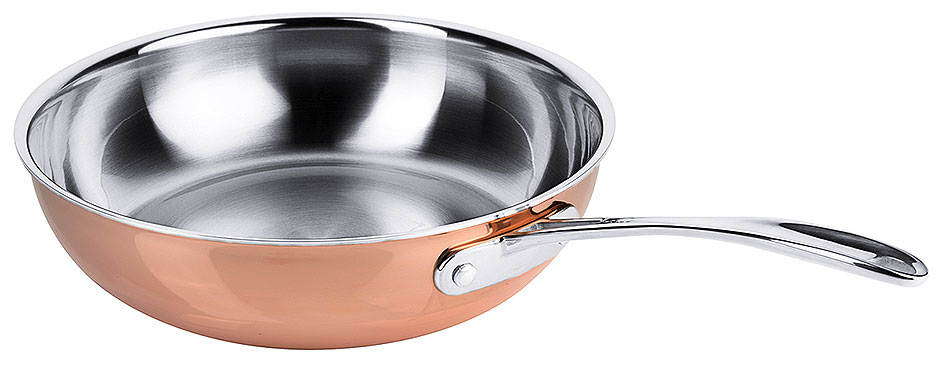 Kupfer Bratpfanne tief Ø 28 cm - Volumen 4,0 Liter