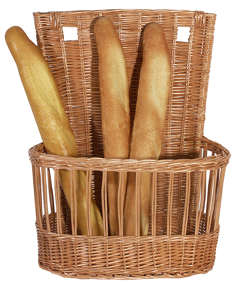 Baguettekorb, Vollweide natur - Maße 50 x 27 cm Baguettekorb, Vollweide natur - Maße 50 x 27 cm