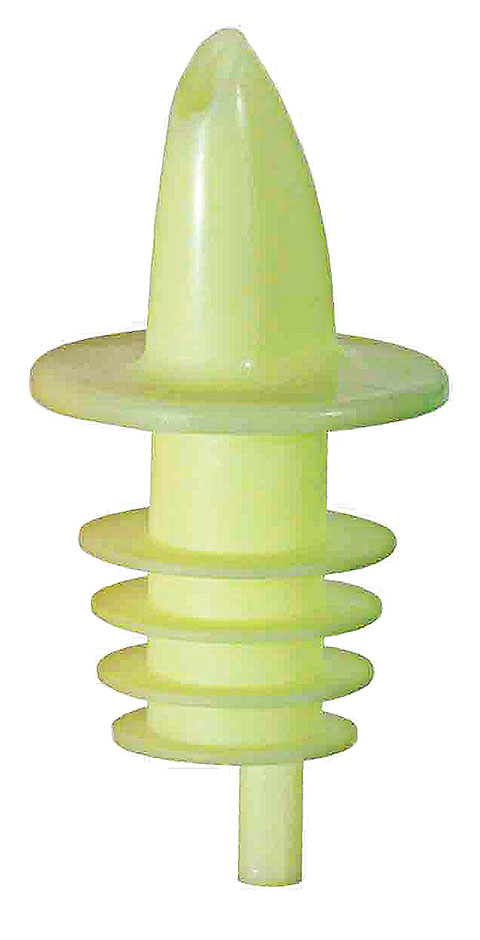 Ausgießer Länge 7 cm - Durchlauf Ø 4 mm - gelb neonfarben