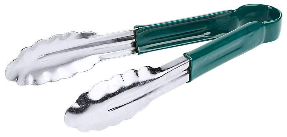 Zange Länge 24 cm in Edelstahl - HACCP grün Zange Länge 24 cm in Edelstahl - HACCP grün