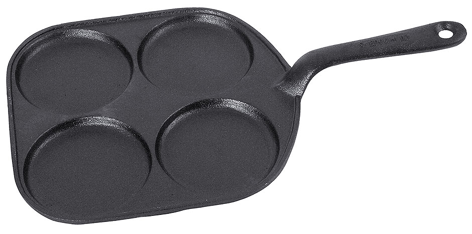 Eisenguss Eierpfanne - 20,5 x 20,5 cm - Stiellänge 19 cm