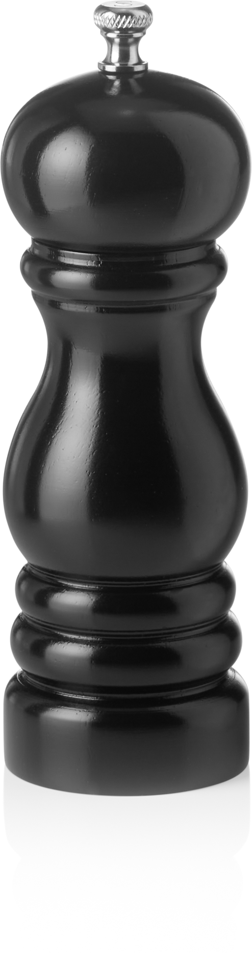 Salzmühle mit Keramikmahlwerk, 15 cm, schwarz glänzend, Holz Salzmühle mit Keramikmahlwerk, 15 cm, schwarz glänzend, Holz