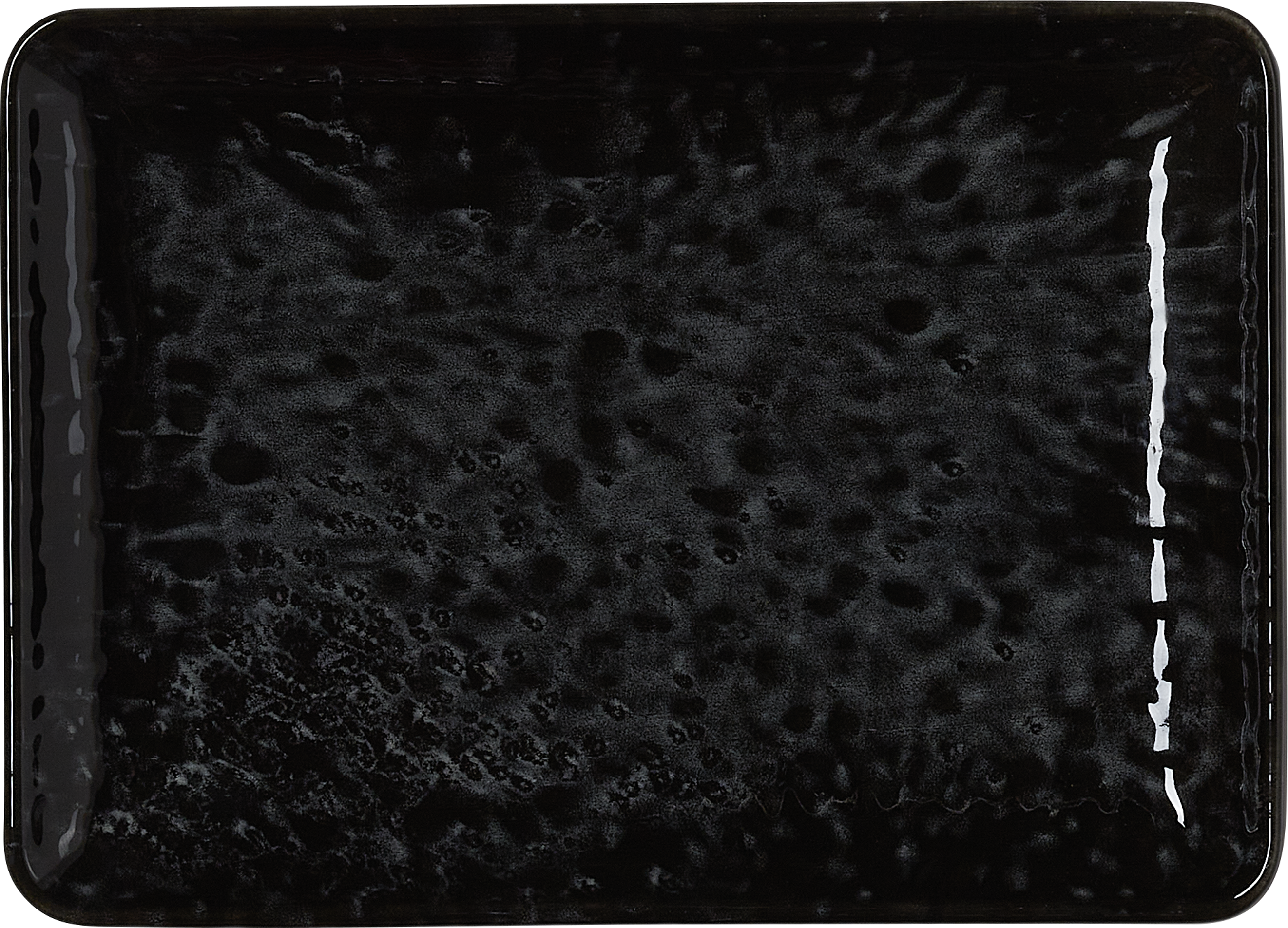 Teller, flach, 18 x 13 cm, Farbe night, Porzellan