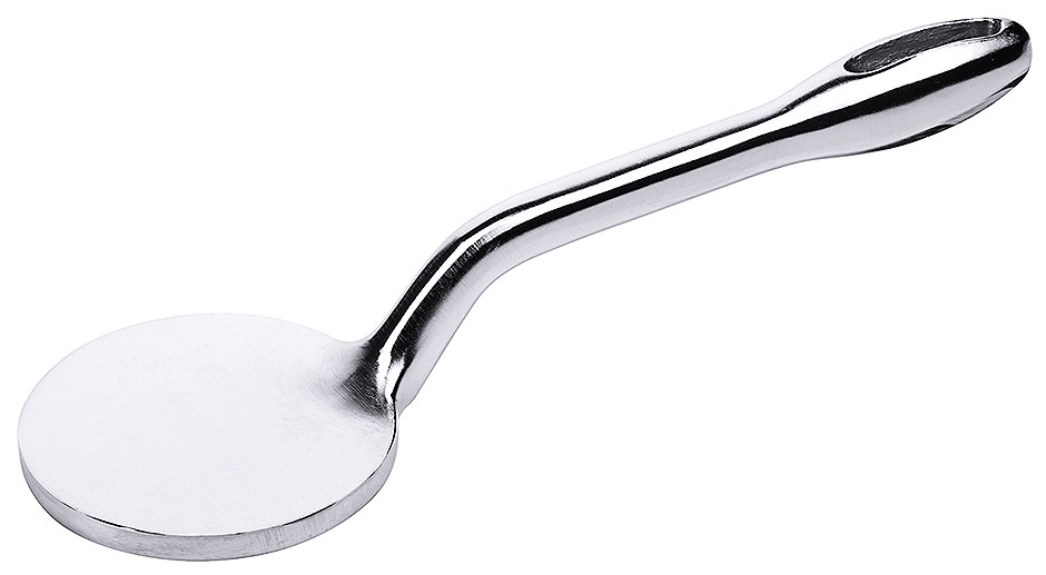 Fleischklopfer Ø 9,5 cm - Stiellänge 29,5 cm - Gewicht 0,75 kg - glatt