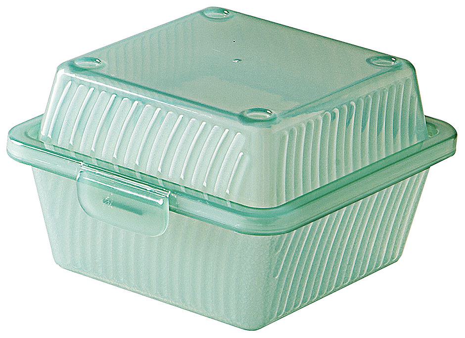 Mehrwegschale grün - 12 x 13 x 8 cm - für Hamburger