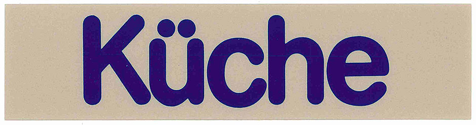 Hinweisschild - Maße 16 x 4 cm - KÜCHE Hinweisschild - Maße 16 x 4 cm - KÜCHE