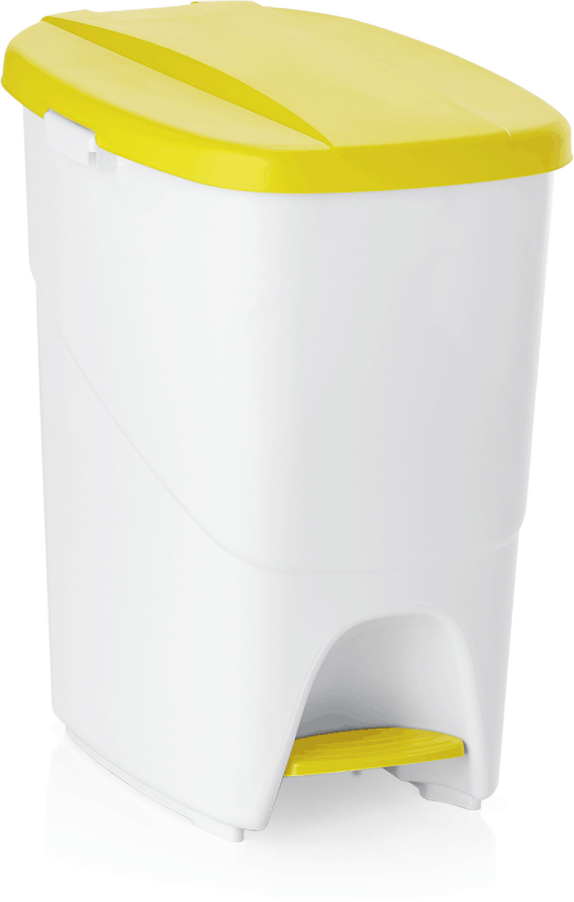 Treteimer mit gelbem Deckel, 25 Ltr, Polypropylen Treteimer mit gelbem Deckel, 25 Ltr, Polypropylen