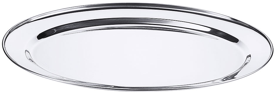 Bratenplatte oval - flach - 50,0 x 35,0 cm - Höhe 2,4 cm