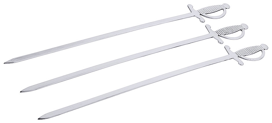 Fleischspieß - Klingenlänge 21,5 cm - Länge 27,0 cm - Preis Set a©  3 St,