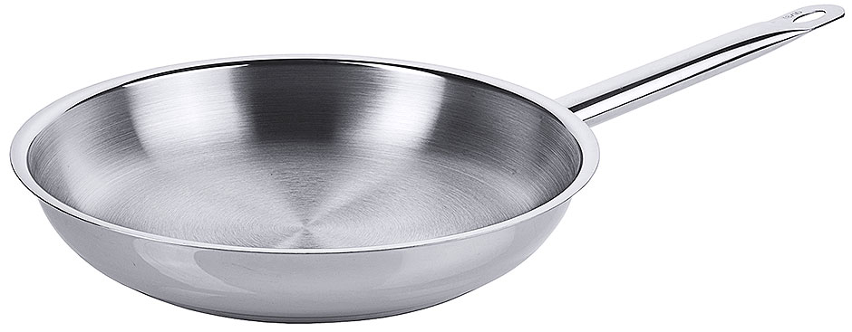 Bratpfanne mit Rohrgriff Ø 28 cm - Ø Boden 21,5 cm - Höhe 5,5 cm