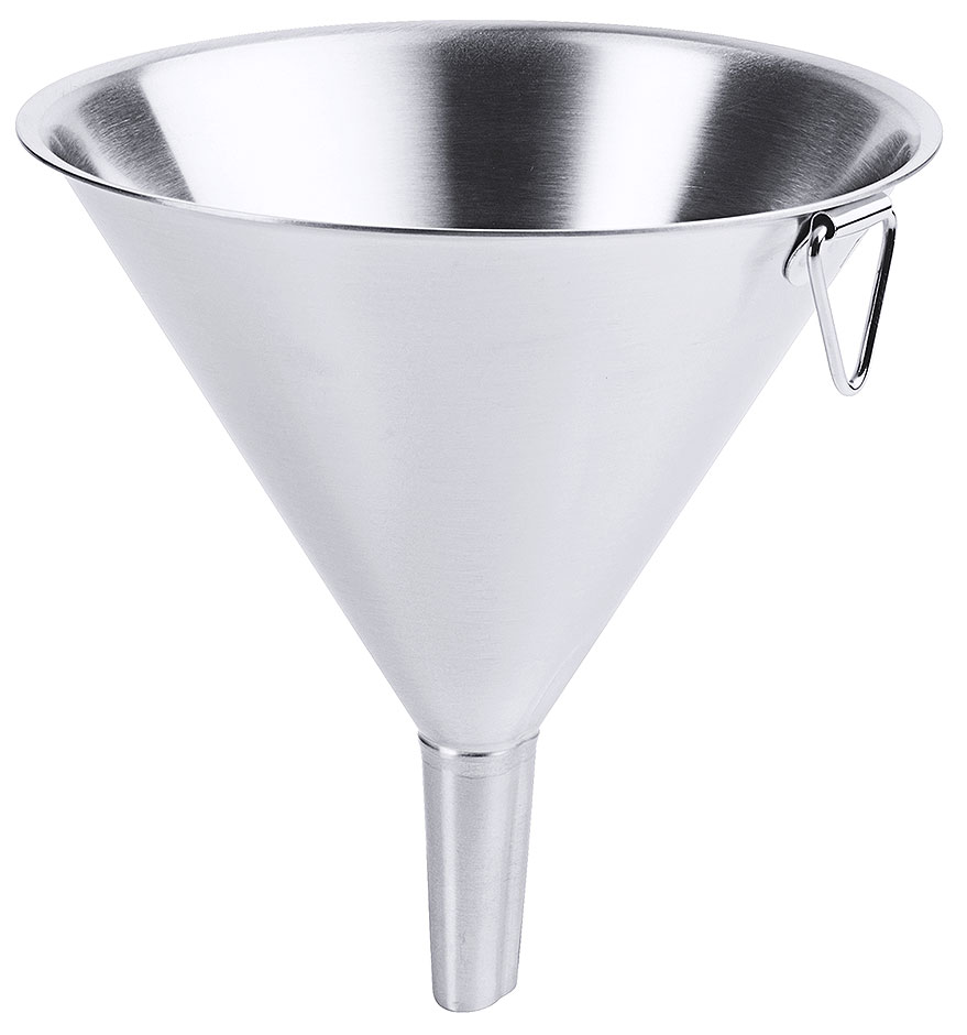 Trichter Ø Durchlauf 1,5 cm - Ø innen 11,0 cm - Höhe 14,0 cm - Volumen 0,25 Liter