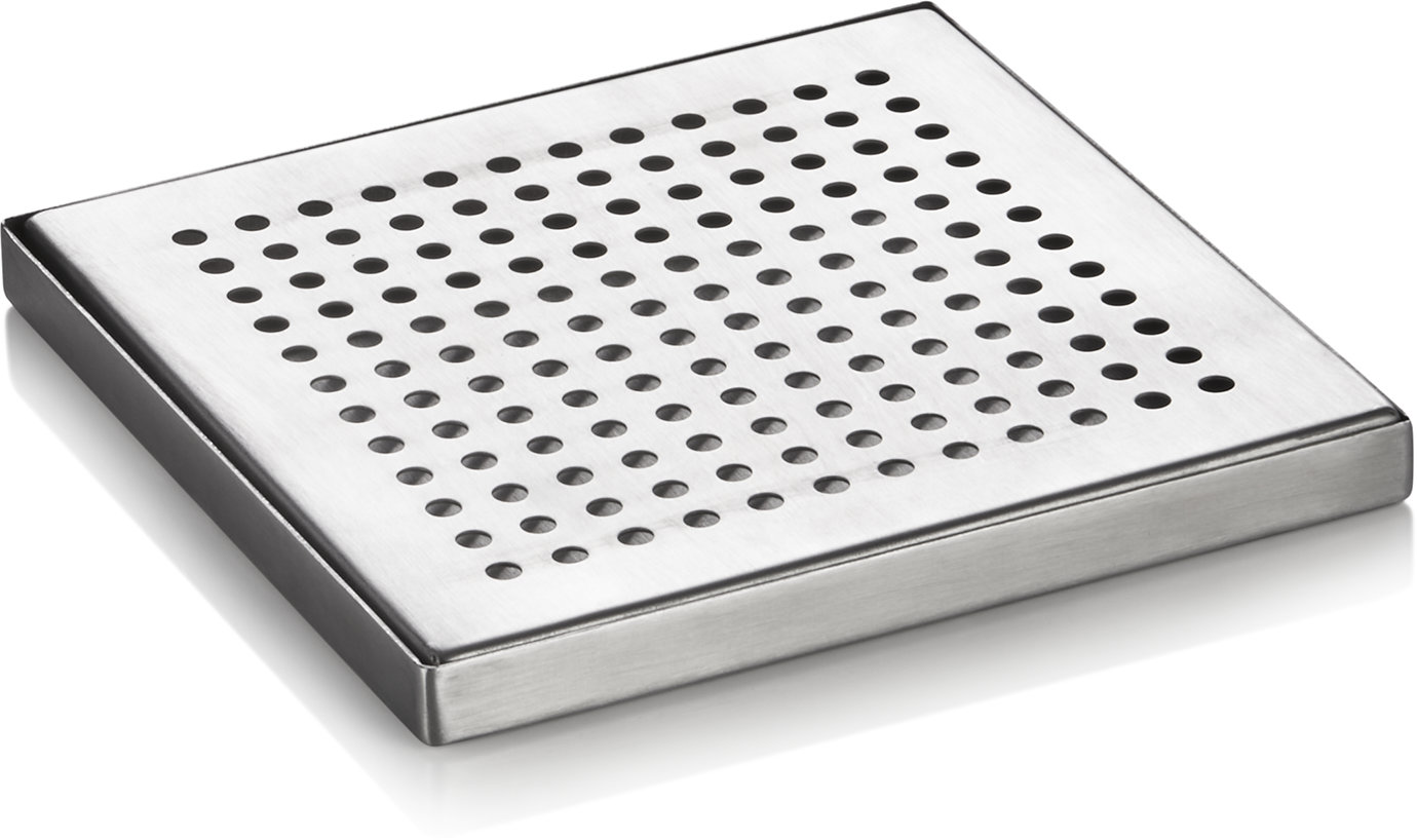 Abtropfblech 15,3 x 15,3 x 1,5 cm, aus CNS