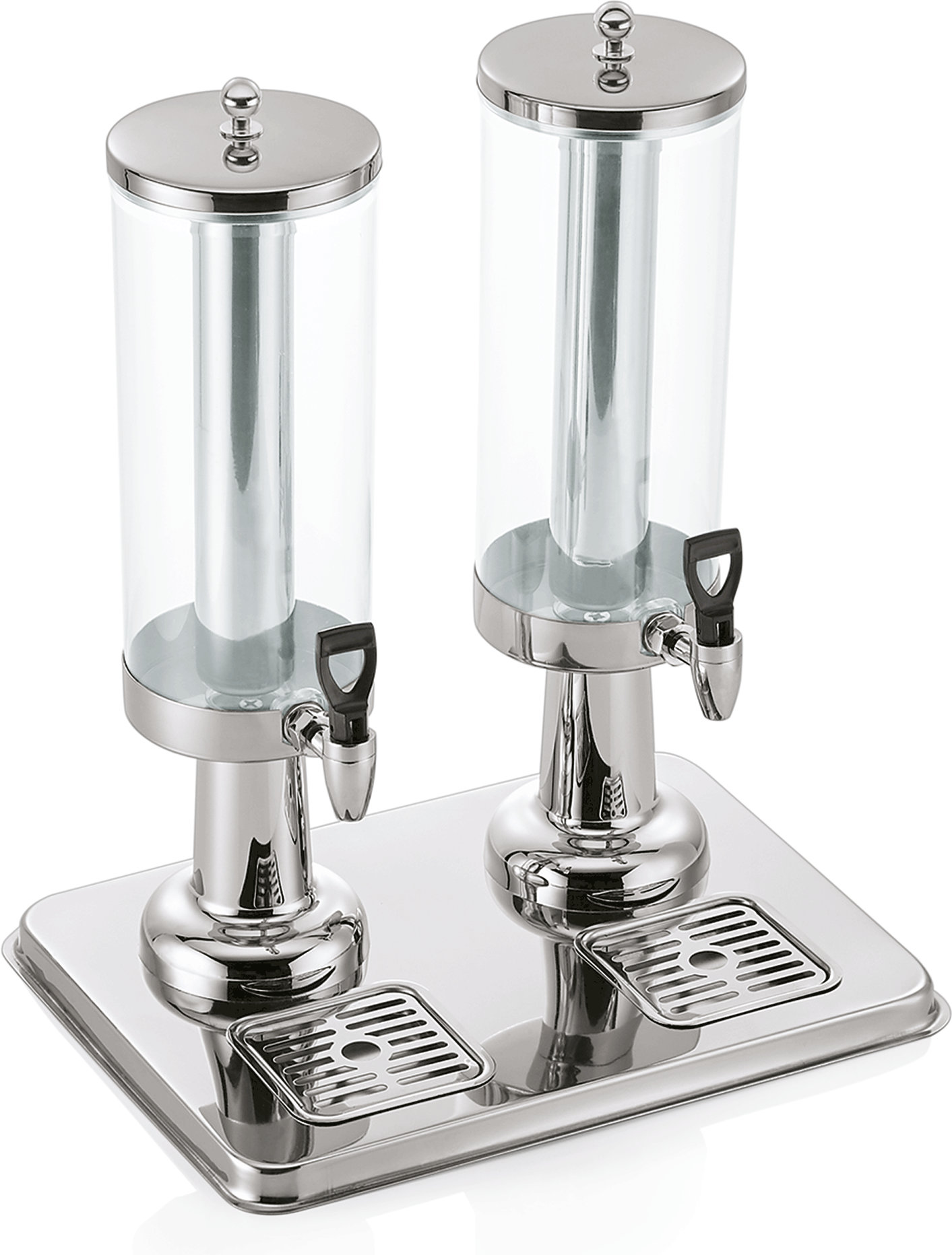Getränkedispenser, 2 x 3,0 ltr,, 41,5 x 31,5 x 50 cm, Edelstahl