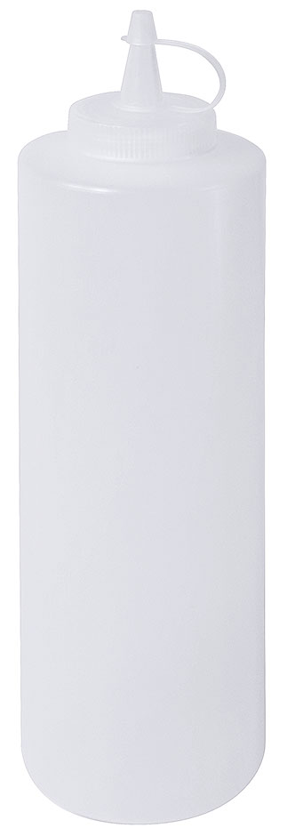 Quetschflasche 0,70 Ltr, - Ø 6,5 cm - Naturalweiß Quetschflasche 0,70 Ltr, - Ø 6,5 cm - Naturalweiß