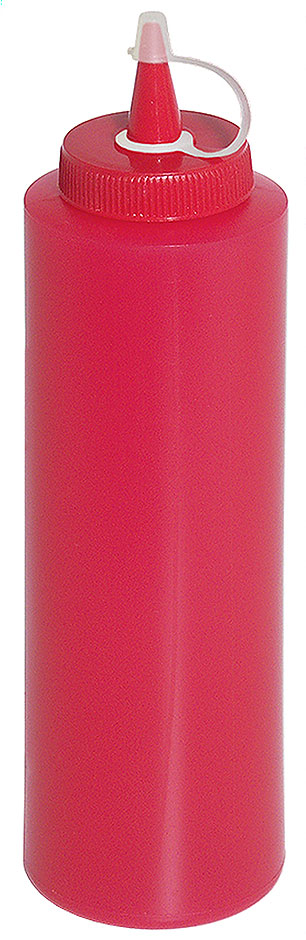 Quetschflasche 0,35 Ltr, - Ø 5,5 cm - Rot