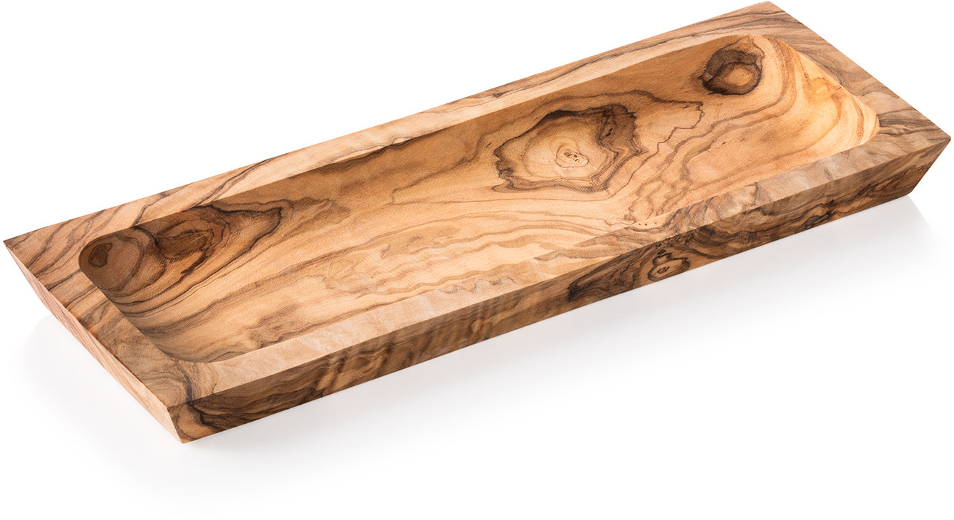 Servierbrett 26,0 x 10,0 cm, aus Olivenholz