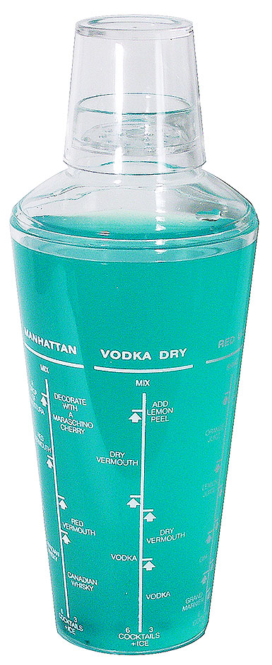 Acryl Cocktail-Shaker Ø max. 9,5 cm - Vol. 0,75 Liter