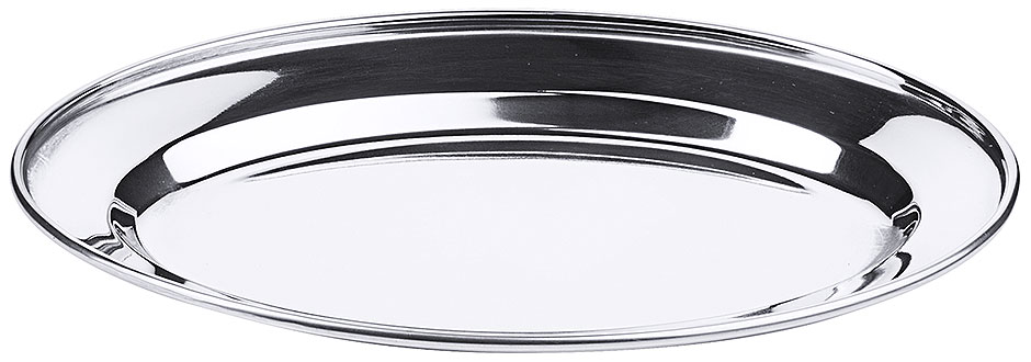 Bratenplatte oval - flach - 25,0 x 18,0 cm - Höhe 1,6 cm