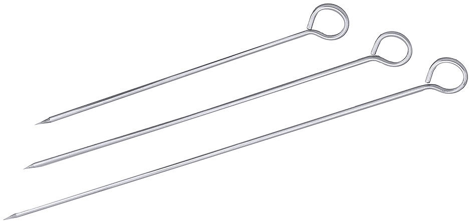 Fleischspieß Ø Draht 3,2 mm - Länge 35,0 cm - Preis Set a 12 St,