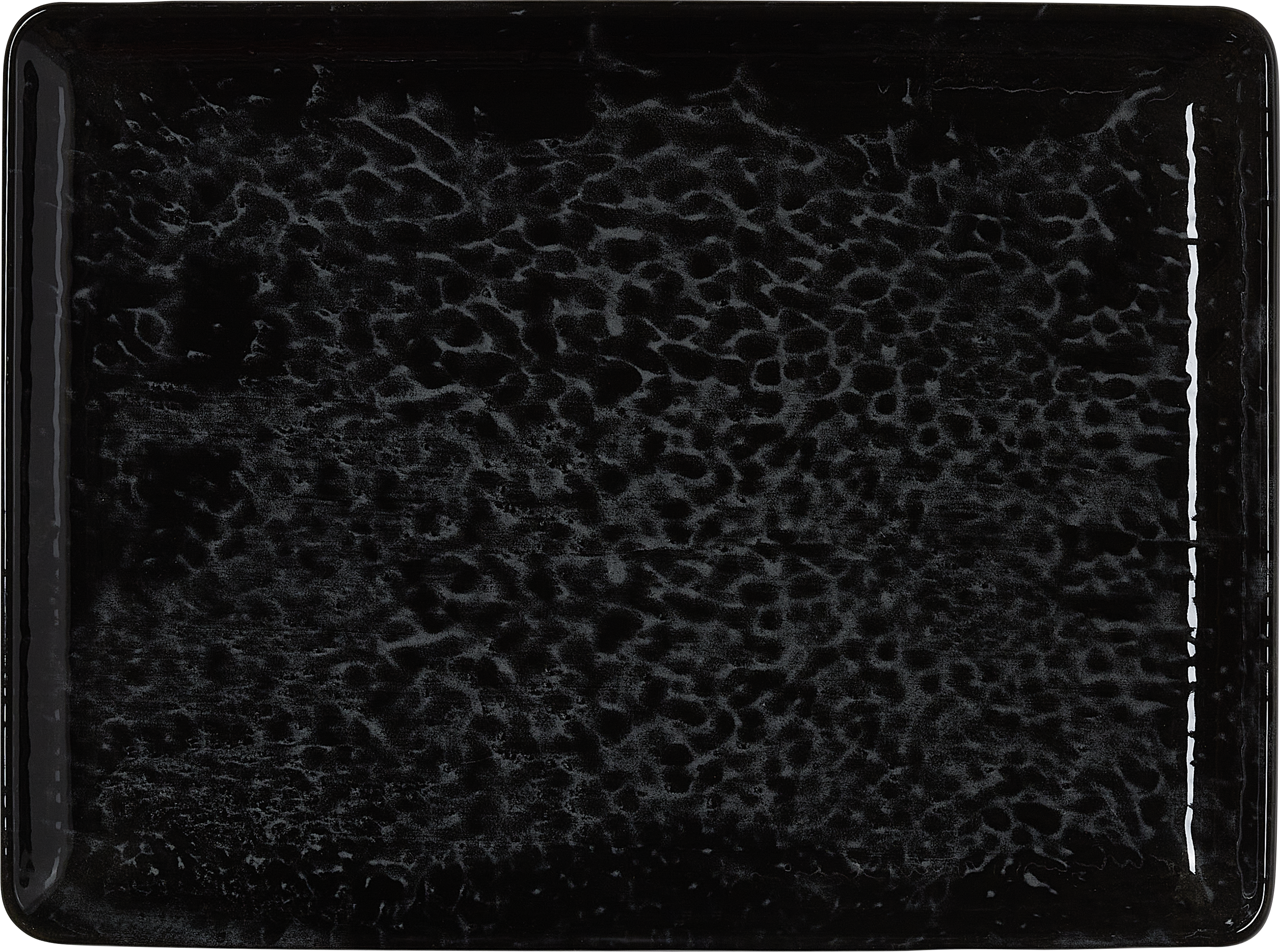 Teller, flach, 27 x 20 cm, Farbe night, Porzellan