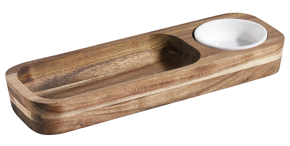 Dip Set 30,0 x 10,0 cm aus Akazienholz