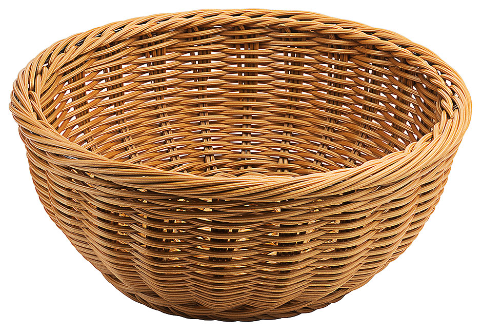 Polyrattan Korb rund Ø 25 cm - braun Polyrattan Korb rund Ø 25 cm - braun