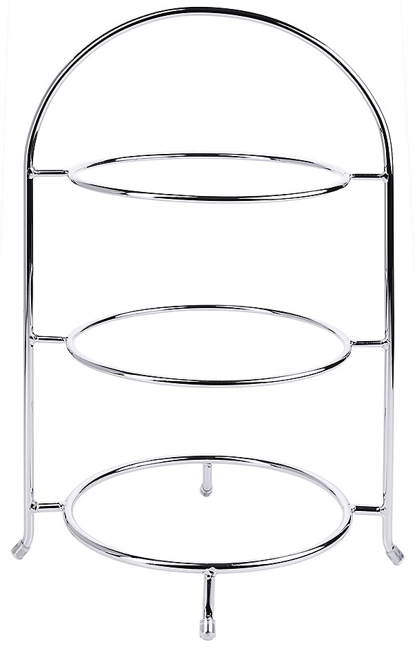 Telleretagere - Ø 32,0 cm - vershromt - Höhe 47,0 cm Telleretagere - Ø 32,0 cm - vershromt - Höhe 47,0 cm