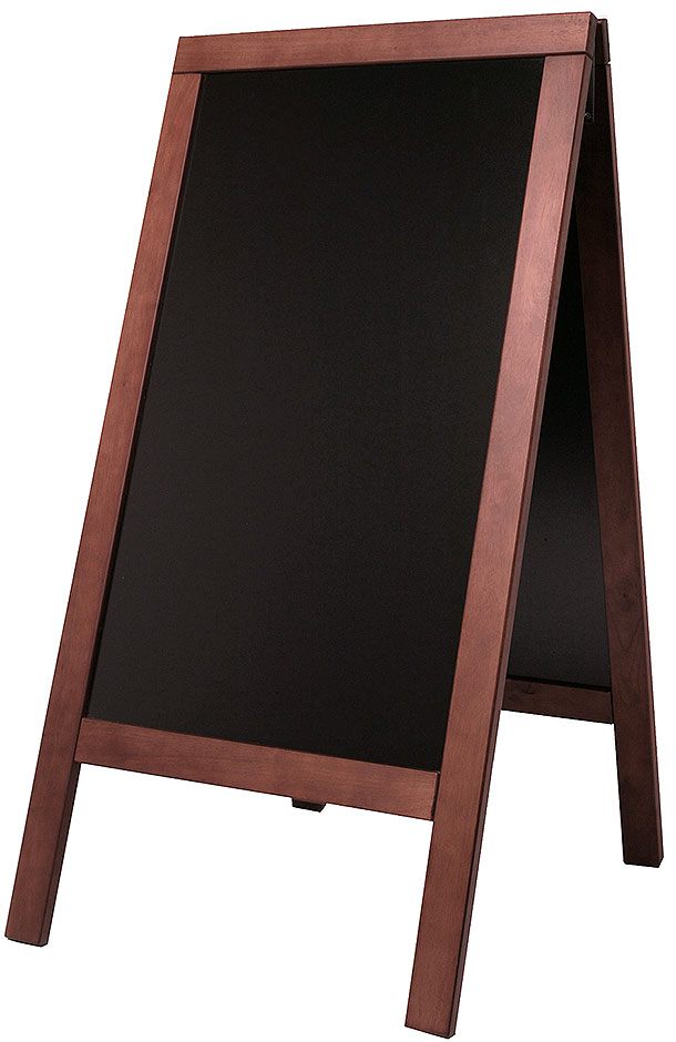 Werbetafeln DOPPELTAFEL - Fläche 58 x 100 cm - MAHAGONIFARBEND