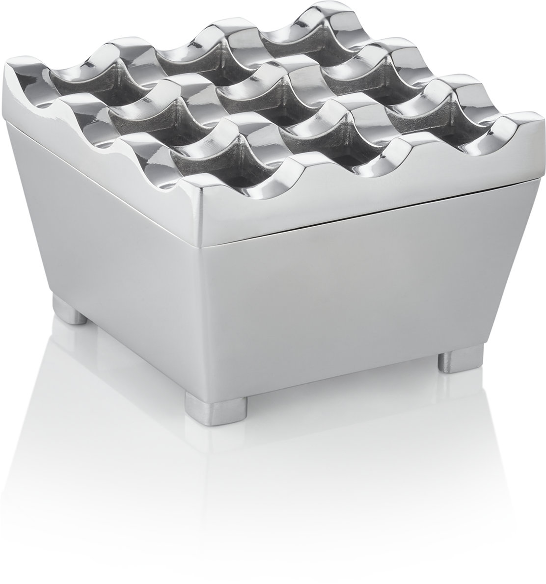 Windaschenbecher 7,5 x 7,5 cm, verchromt Windaschenbecher 7,5 x 7,5 cm, verchromt