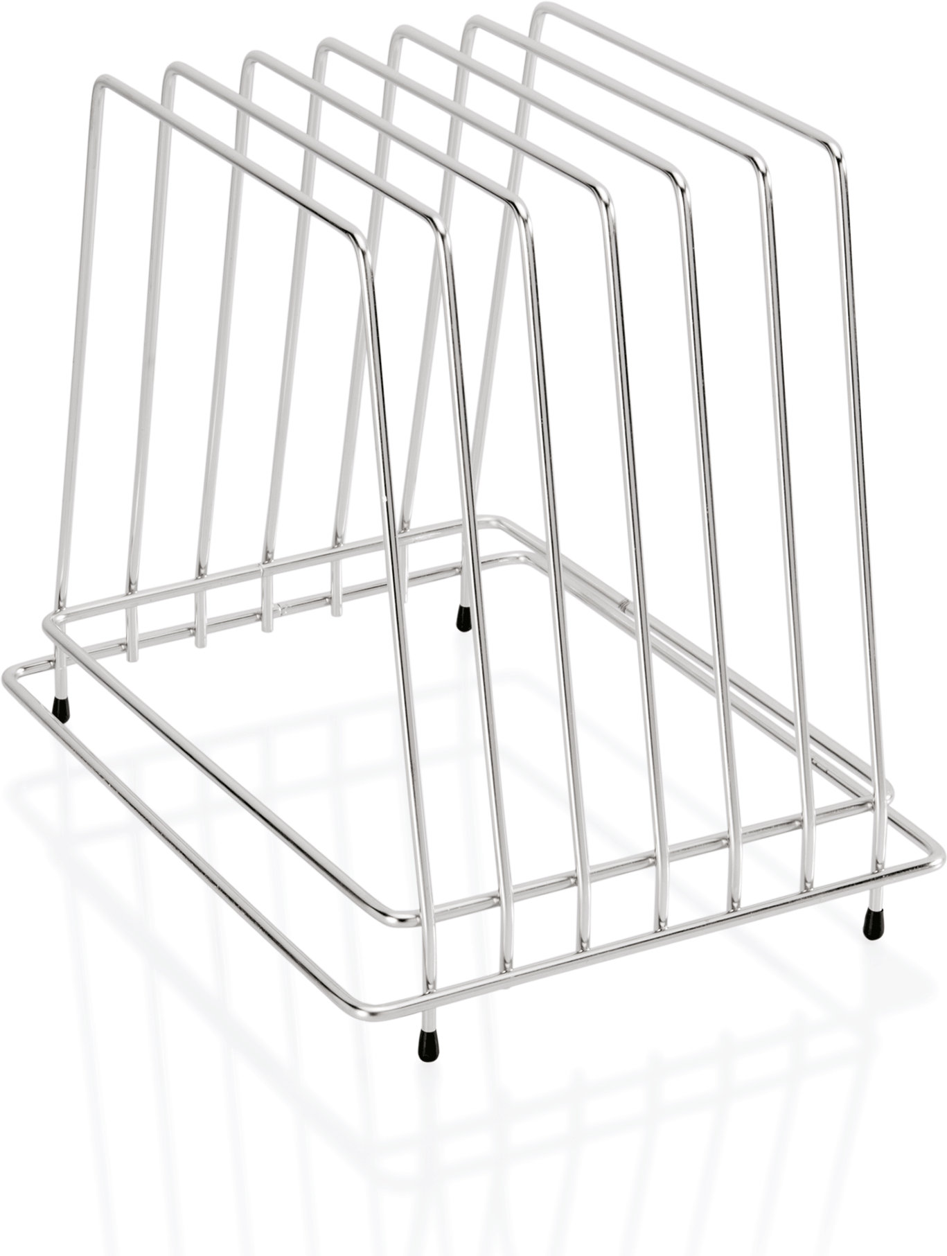 Schneidbretthalter für sechs Schneidbretter, 29,5 x 23,5 x 27,5 cm, Chromnickelstahl Schneidbretthalter für sechs Schneidbretter, 29,5 x 23,5 x 27,5 cm, Chromnickelstahl