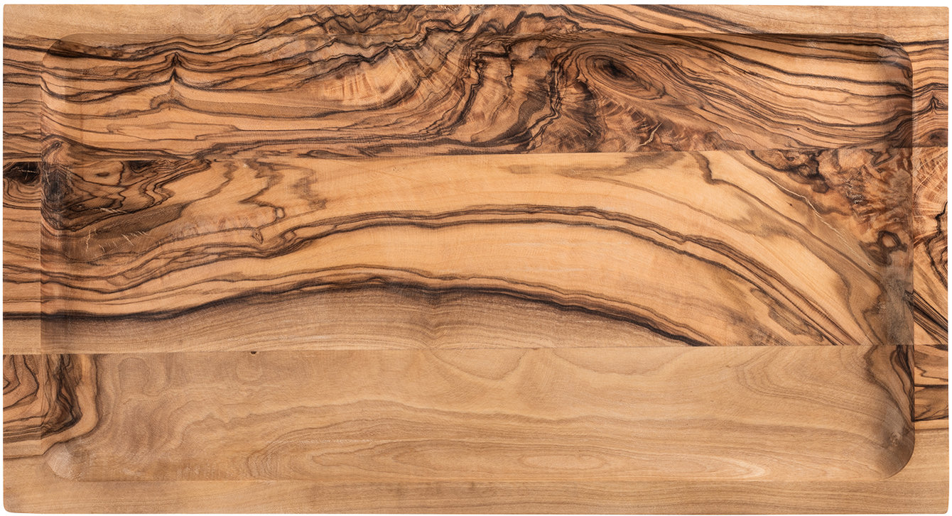 Servierbrett 35,0 x 18,0 cm, aus Olivenholz