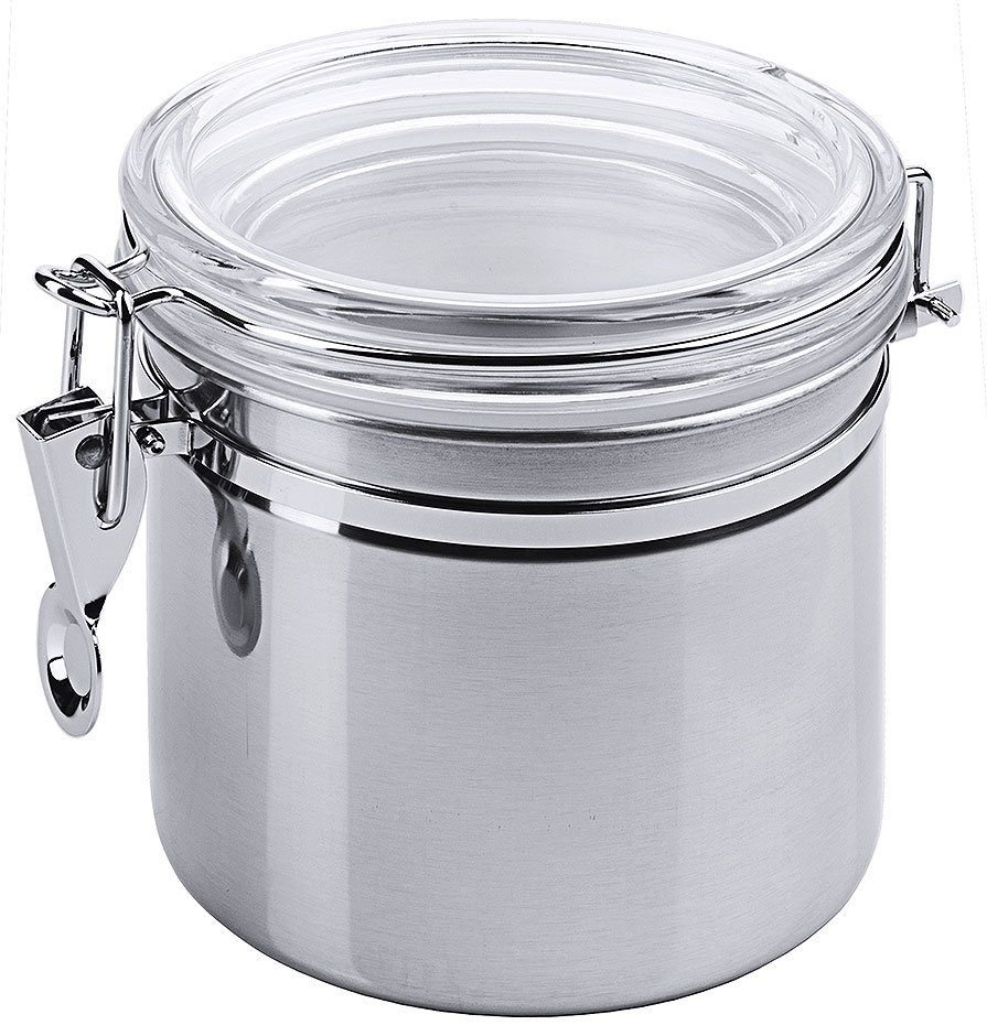Vorratsdose mit Acryldeckel Ø 12,5 cm - Inhalt 1,00 Liter - Höhe 12,5 cm