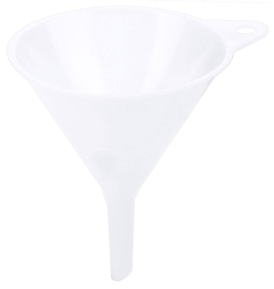 Trichter HD-Polyethylen - Ø Durchlauf 1,0 cm - Ø innen 11,0 cm - Volumen 0,30 Liter Trichter HD-Polyethylen - Ø Durchlauf 1,0 cm - Ø innen 11,0 cm - Volumen 0,30 Liter