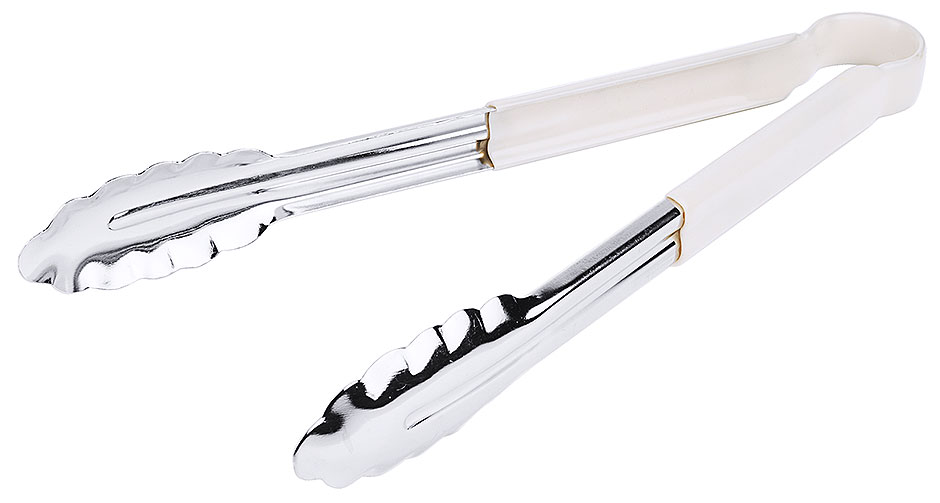 Zange Länge 30 cm in Edelstahl - HACCP weiß Zange Länge 30 cm in Edelstahl - HACCP weiß