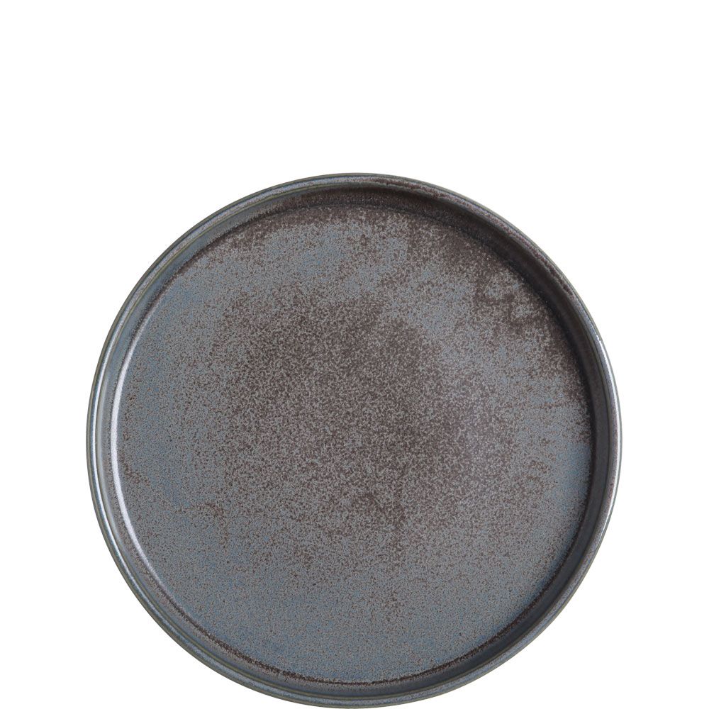 Teller flach Ø 170 mm, Serie Rusty, in Graufarben