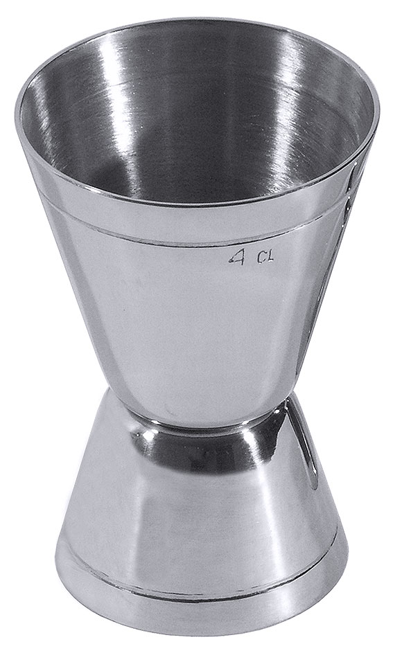 Cocktail Doppelmaß 2,0 cl - 4,0 cl - H 7,3 cm