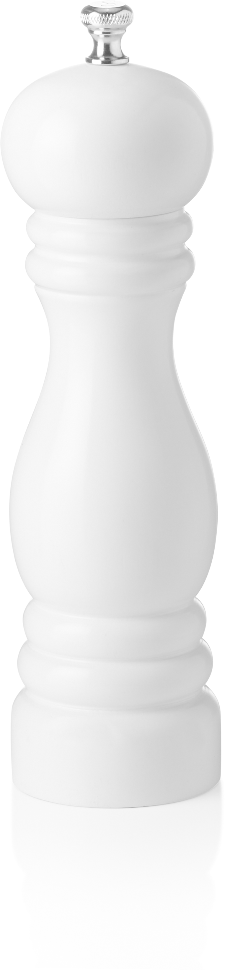 Salzmühle mit Keramikmahlwerk, 20 cm, weiß glänzend, Holz Salzmühle mit Keramikmahlwerk, 20 cm, weiß glänzend, Holz