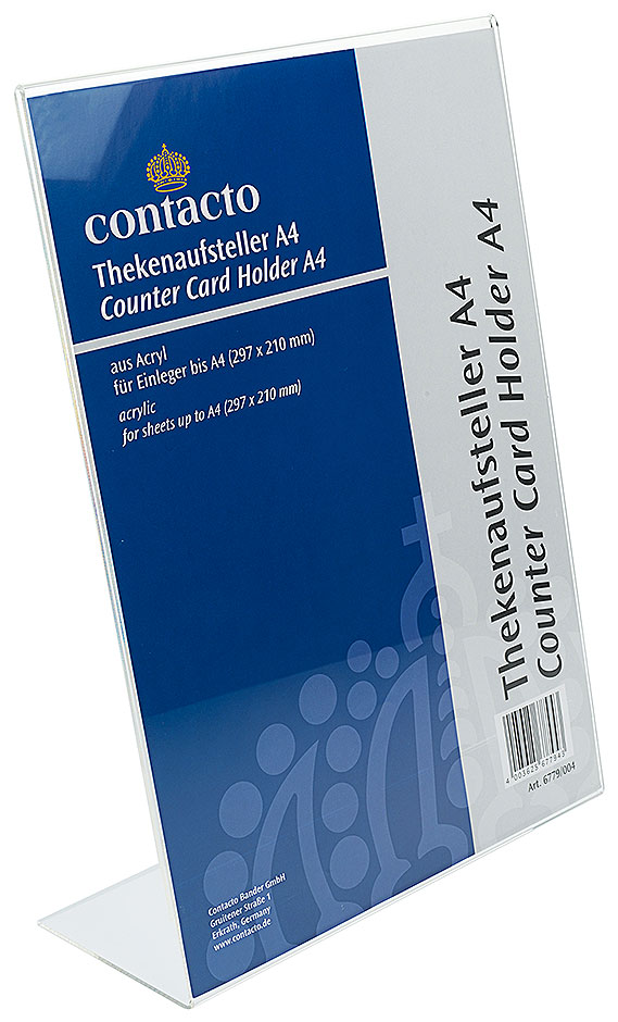 Thekenaufsteller DIN A4 Acryl Thekenaufsteller DIN A4 Acryl