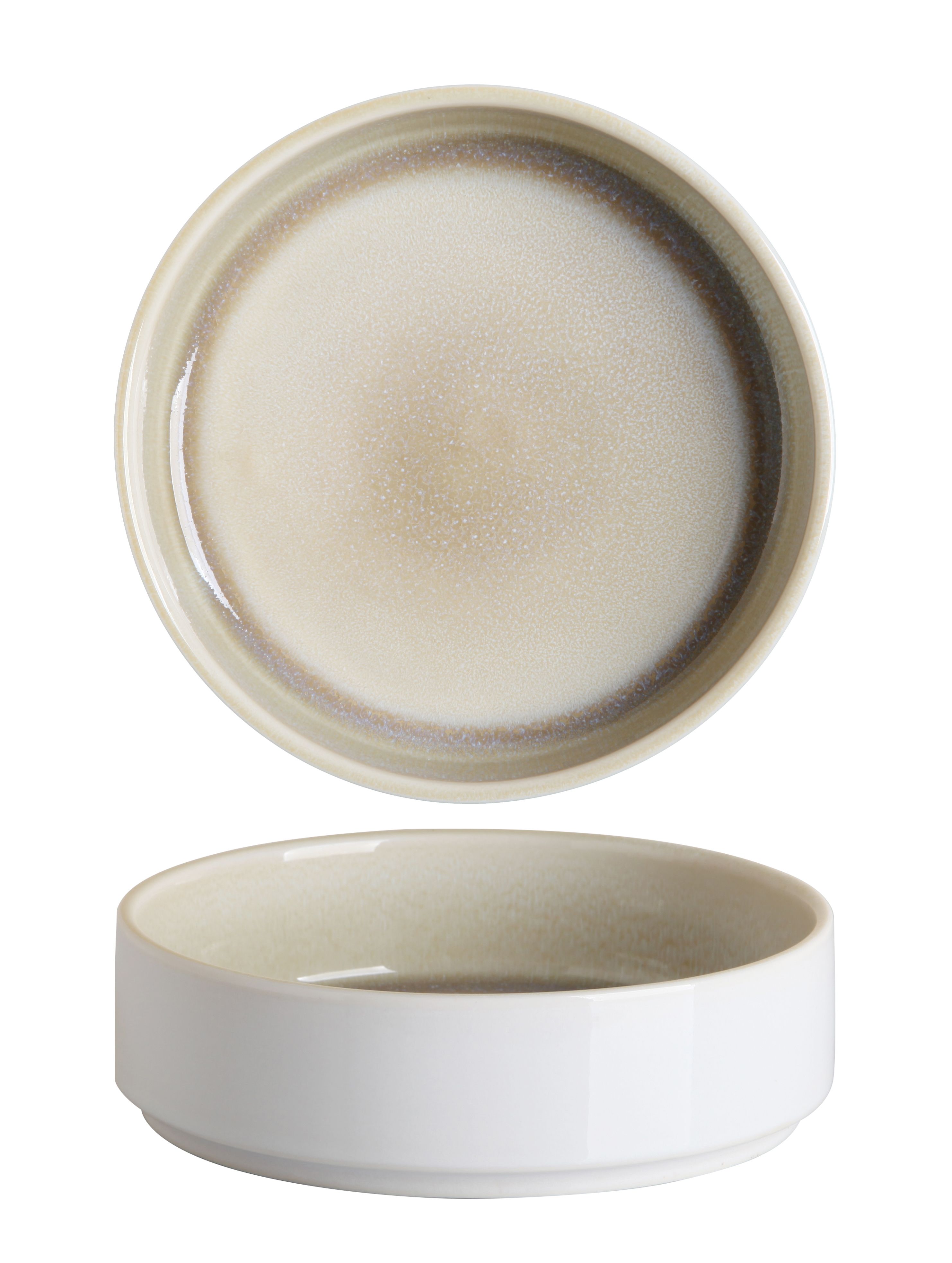 Schale flach Ø 150 mm, Serie SAND, Beige-Nuancen