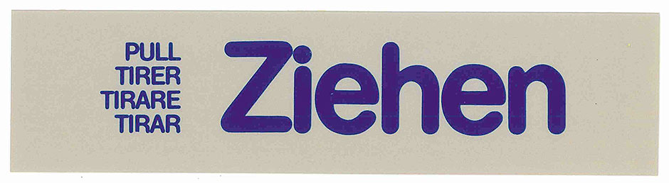 Hinweisschild - Maße 16 x 4 cm - ZIEHEN